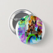 Rond 5 Cm Rétro Surfing Badge (Devant & derrière)