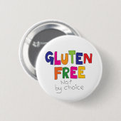 Rond 5 Cm Sans gluten pas par choix badge coeliac (Devant & derrière)