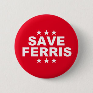 Rond 5 Cm Sauvez le badge Red Election de Ferris