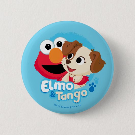 Rond 5 Cm Sesame Street | Elmo & Tango Badge (Devant)