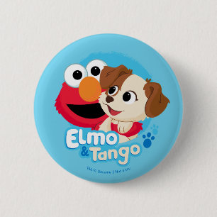 Rond 5 Cm Sesame Street   Elmo & Tango Badge