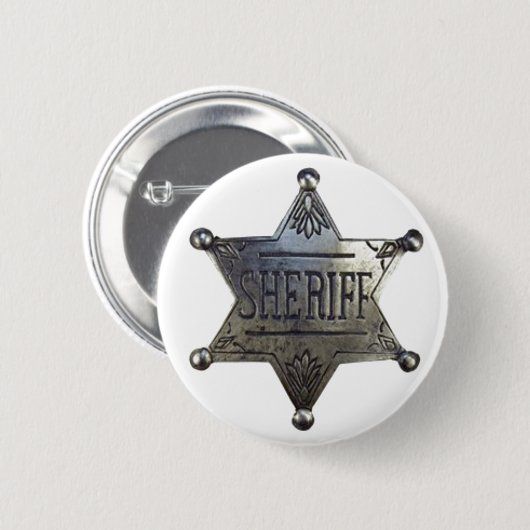 Rond 5 Cm Sheriff's Badge (Devant & derrière)