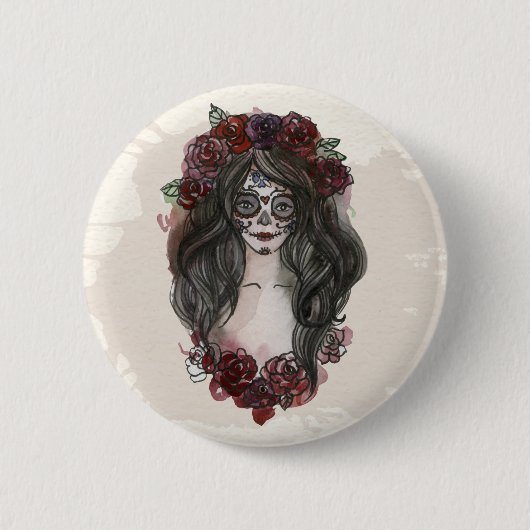 Rond 5 Cm Simple Dia de los Muertos | Badge (Devant)