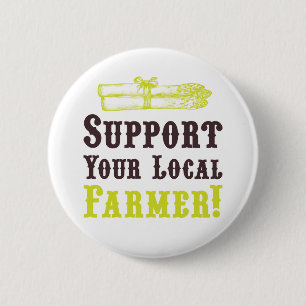 Rond 5 Cm Soutenez Votre Agriculteur Local ! Badge