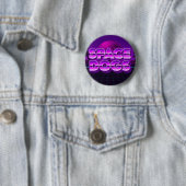 Rond 5 Cm SPACE DOGS badge planète (En situation)