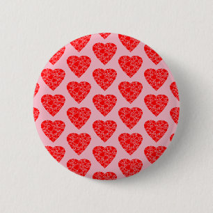Rond 5 Cm Valentines Day Love Heart Button Badge