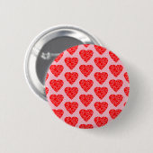 Rond 5 Cm Valentines Day Love Heart Button Badge (Devant & derrière)