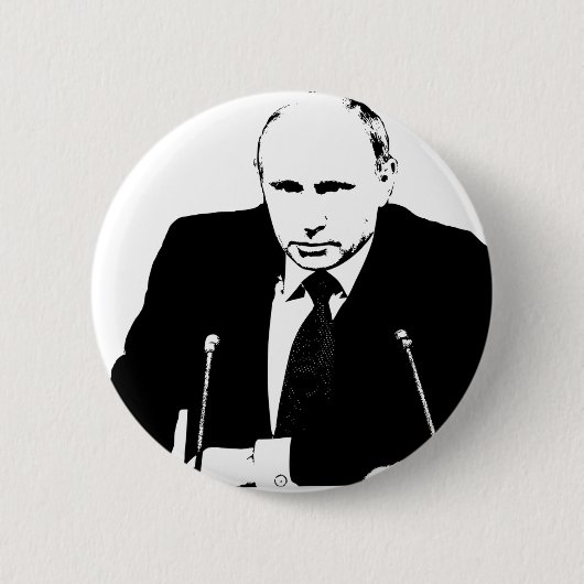 ROND 5 CM VLADIMIR POUTINE NIP RETOUR BADGE (Devant)