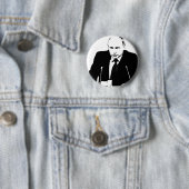 ROND 5 CM VLADIMIR POUTINE NIP RETOUR BADGE (En situation)