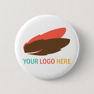 Rond 5 Cm Votre logo ici badge de promotion d'entreprise