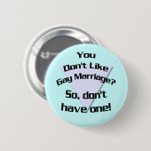 Rond 5 Cm Vous n'aimez pas le mariage gay ? Badge (Devant & derrière)