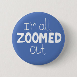 Rond 5 Cm Zoom badge Social internet zoomed out pin