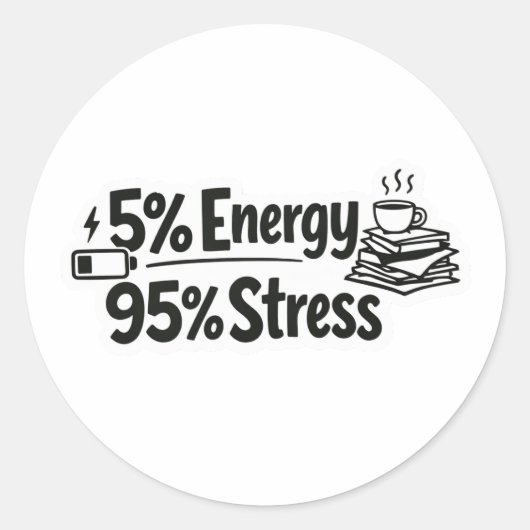 Rond  5% Energy 95% Stress sticker (Devant)