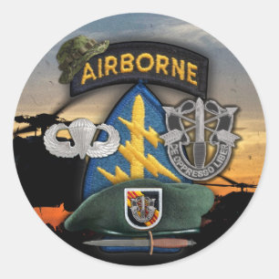 Rond 5e forces spéciales Green Berets lrp nam Sticker