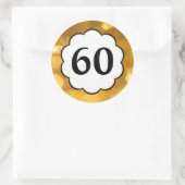 Rond 60 - Sticker en chiffres d'or (Sac)