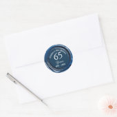 Rond 65e Sticker Mariage de cire bleue Sapphire (Enveloppe)
