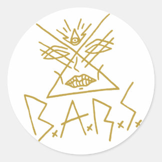 Rond 6x BBC R.S. Gold Face Sticker 3 pouces