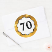 Rond 70 - Sticker en chiffres d'or (Enveloppe)