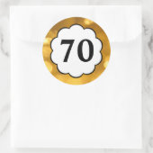 Rond 70 - Sticker en chiffres d'or (Sac)