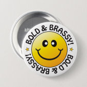 Rond 7,6 Cm Badge Bold & Brassy (Devant & derrière)