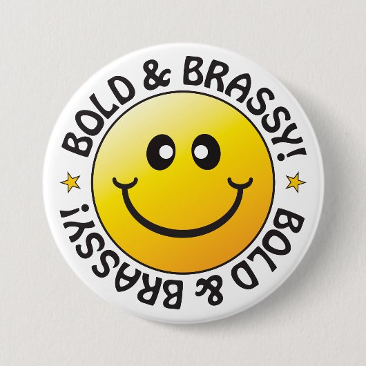 Rond 7,6 Cm Badge Bold & Brassy (Devant)