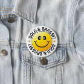 Rond 7,6 Cm Badge Bold & Brassy (En situation)