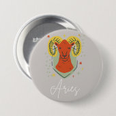 Rond 7,6 Cm badge bouton Bélier (Devant & derrière)