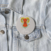 Rond 7,6 Cm badge bouton Bélier (En situation)