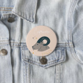 Rond 7,6 Cm Badge bouton Capricorne  (En situation)