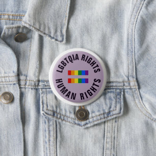 Rond 7,6 Cm Badge Bouton - Droits humains LGBTQIA