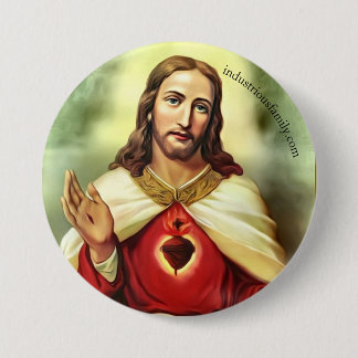 Rond 7,6 Cm badge bouton sacré cœur