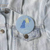 Rond 7,6 Cm Badge bouton Verseau  (En situation)