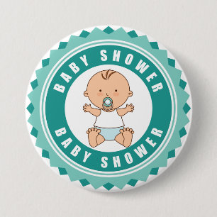 Rond 7,6 Cm Badge de Baby Shower Bébé Mignon