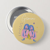Rond 7,6 Cm badge de bouton Gemini (Devant & derrière)