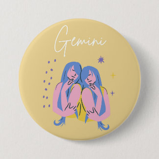 Rond 7,6 Cm badge de bouton Gemini