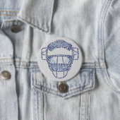 Rond 7,6 Cm Badge de Catchs de baseball Softball Mask Calligra (En situation)