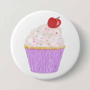 Rond 7,6 Cm badge de cupcake