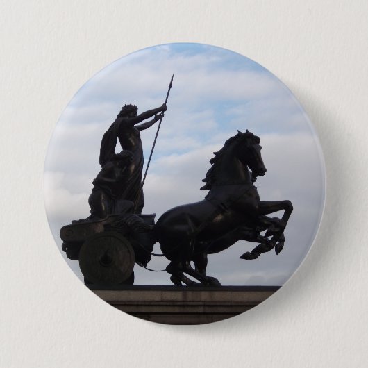 Rond 7,6 Cm Badge de Statue Boadicea (Devant)