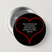 ROND 7,6 CM BADGE DU COEUR (Devant & derrière)