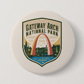 Rond 7,6 Cm Badge du parc national Gateway Arch (Devant)