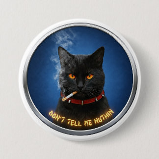 Rond 7,6 Cm Badge Grand Chat de Boss