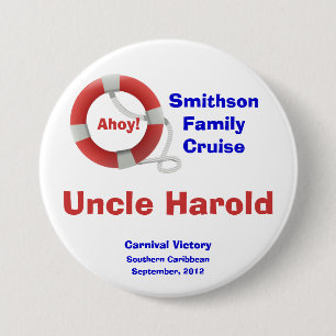 Rond 7,6 Cm Badge nominatif de coutume de croisière d'anneau