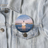 Rond 7,6 Cm Badge nominatif de croisière d'amusement (En situation)