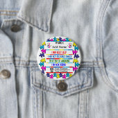 Rond 7,6 Cm Bouton Badge Autisme Alerte Non Verbal (En situation)
