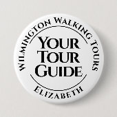 Rond 7,6 Cm Bouton Badge du Guide de visite (Devant)