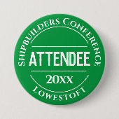 Rond 7,6 Cm Bouton Badge du participant à la conférence (Devant)