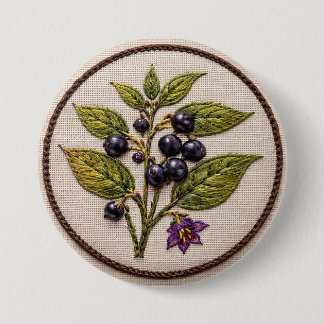 Rond 7,6 Cm Broderie Belladone Grand Badge