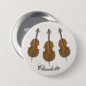 Rond 7,6 Cm Cello badge personnalisé (Devant & derrière)