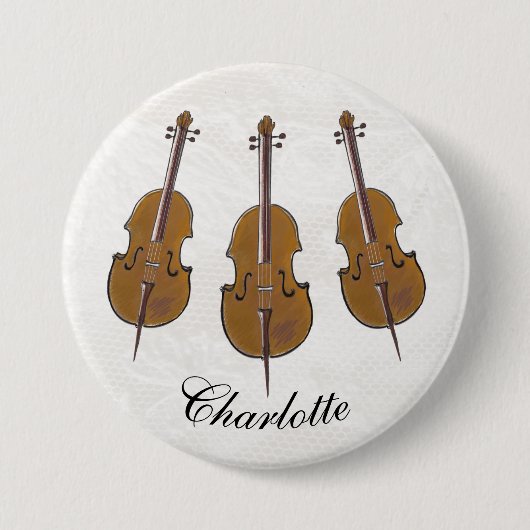Rond 7,6 Cm Cello badge personnalisé (Devant)