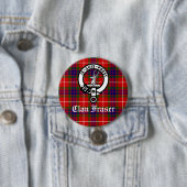Rond 7,6 Cm Clan Fraser Crest Badge et Tartan (En situation)